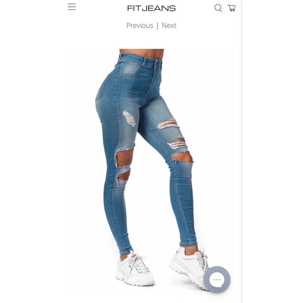 Women’s FitJeans Ripped XS New